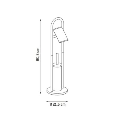 Perie WC cu Suport Hârtie Sensea Cancun - Oțel Cromat