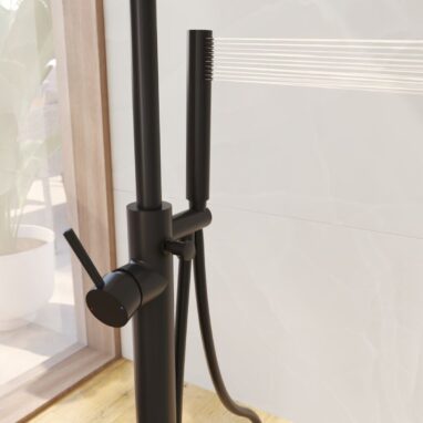 Baterie Freestanding Sensea Loa Negru - Design Francez, 10 Ani Garanție