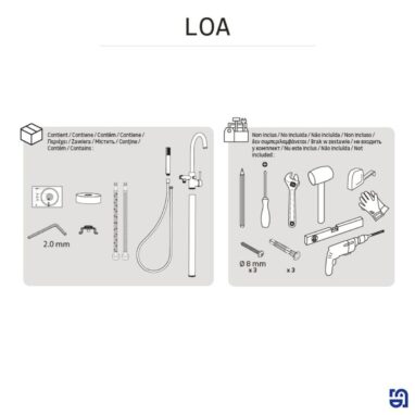 Baterie Freestanding Sensea Loa Negru - Design Francez, 10 Ani Garanție