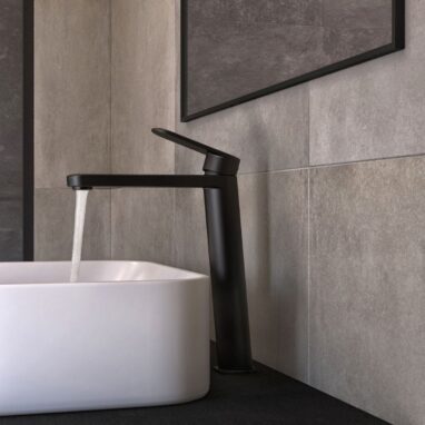 Baterie Lavoar Neagră Sensea Icone Monocomandă Înaltă