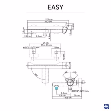 Baterie Cada Sensea Easy Monocomanda Cromată - Eleganta si Practica