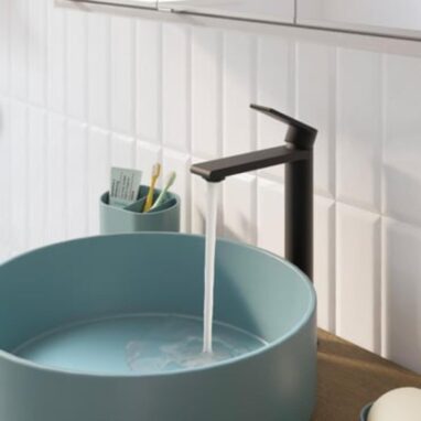 Baterie Lavoar Inalta Sensea Cinta Negru Mat - Design Modern