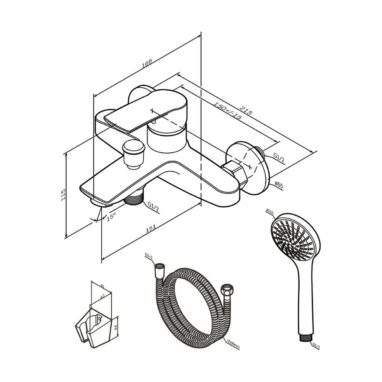 Set Baterii AM.PM Pride Lavoar, Cada, Dus