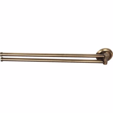 Suport prosop baie Deco mobil, 2 brațe, 48 cm, alamă