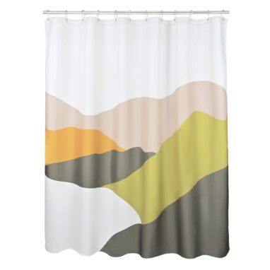 Perdea de duș Sensea Pattern Land 180x200 cm, Poliester, Multicolor