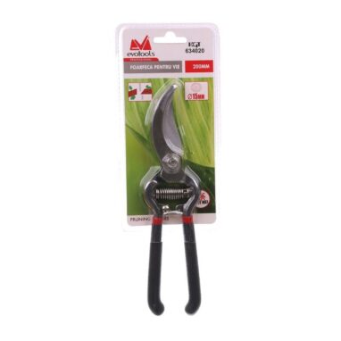 Foarfecă Grădină EvoTools, Oțel Carbon, 20 cm - Crengi și Vie