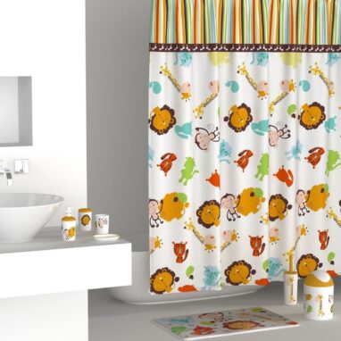 Perdea Duș Copii Leu, Poliester, 180 x 200 cm