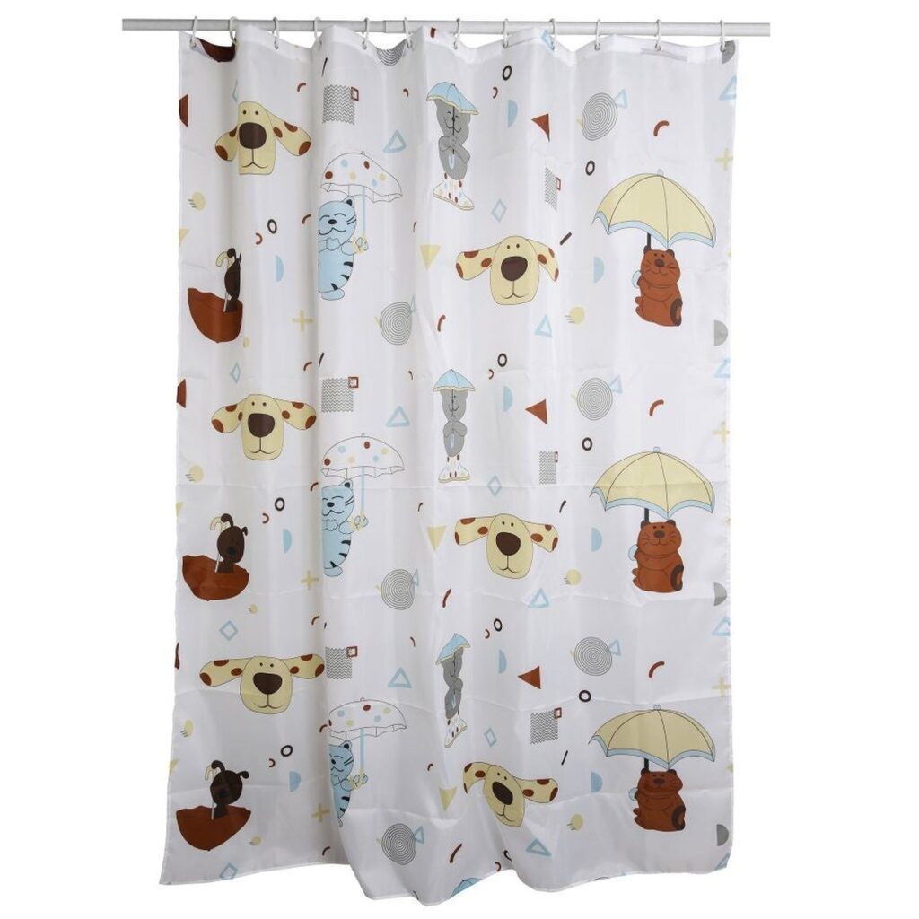 Perdea Duș Pisici 180x200 cm, Poliester, Multicolor