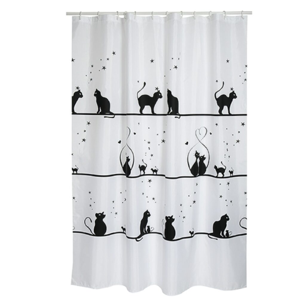 Perdea Duș Premium Pisici Poliester 180 x 200 cm
