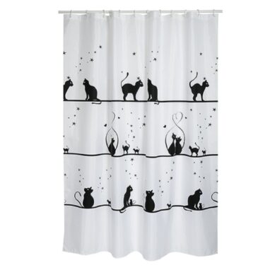 Perdea Duș Premium Pisici Poliester 180 x 200 cm