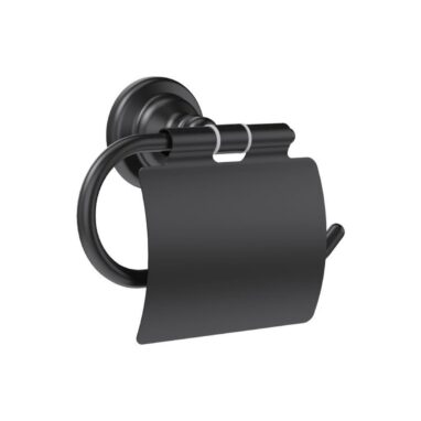 Suport hârtie igienică Sensea Charm, Negru mat, Zamac