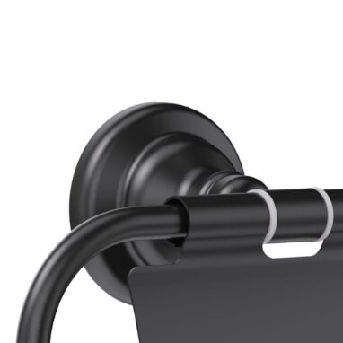 Suport hârtie igienică Sensea Charm, Negru mat, Zamac