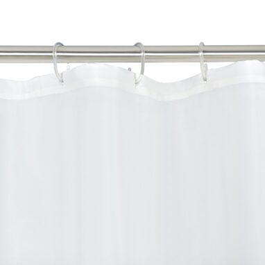 Perdea duș Easy, Poliester, 180 x 200 cm, Alb - Sensea