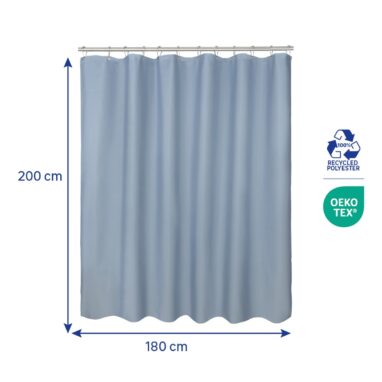 Perdea dus Sensea Remix, poliester, 180 x 200 cm, albastru