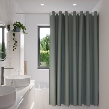 Perdea duș SenseaNeo Poliester 180x200 cm Gri - Protecție și Eleganță