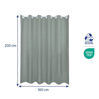Perdea duș SenseaNeo Poliester 180x200 cm Gri - Protecție și Eleganță