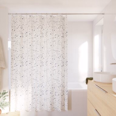 Perdea duș Sensea Pattern, Poliester, 180 x 200 cm, Gri