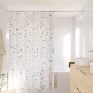 Perdea duș Sensea Pattern, Poliester, 180 x 200 cm, Gri