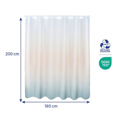 Perdea duș poliester SENSEA Pattern 180 x 200 cm multicolor