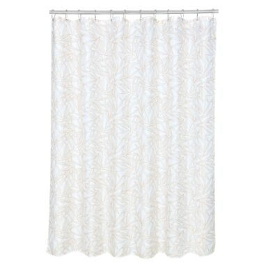 Perdea duș Sensea Pattern Leaves, Poliester, 180 x 200 cm