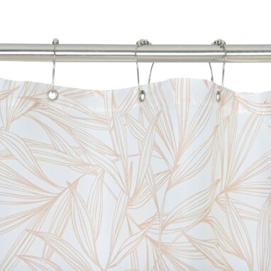 Perdea duș Sensea Pattern Leaves, Poliester, 180 x 200 cm