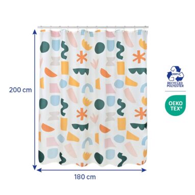 Perdea Duș Sensea Pattern Kids, Poliester, 180x200 cm, Multicolor