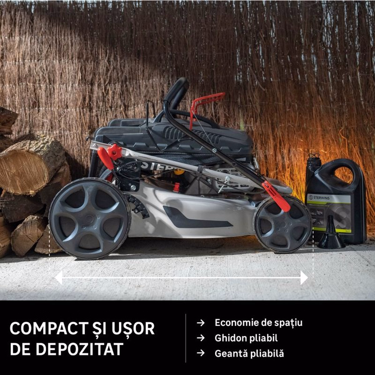 Masina de tuns iarba Sterwins pe benzina, 3.2 CP, 46 cm
