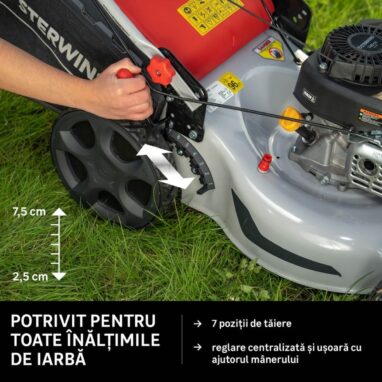 Masina de tuns iarba Sterwins pe benzina, 3.2 CP, 46 cm