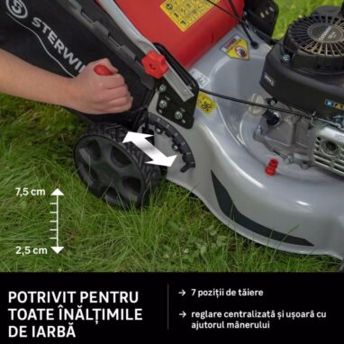 Masina de tuns iarba Sterwins pe benzina, 2.8 CP, 40 cm