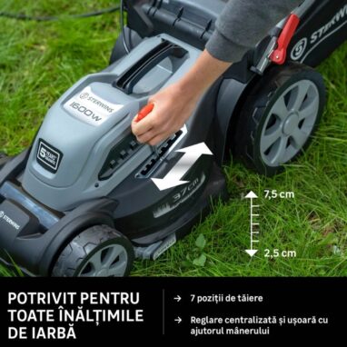 Masina de tuns iarba electrica Sterwins, 1600 W, 37 cm