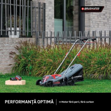 Masina de tuns iarba Sterwins 18V, 33 cm, acumulator 4 Ah