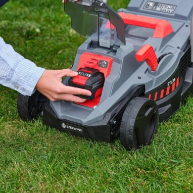 Masina de tuns iarba Sterwins 18V, 33 cm, acumulator 4 Ah