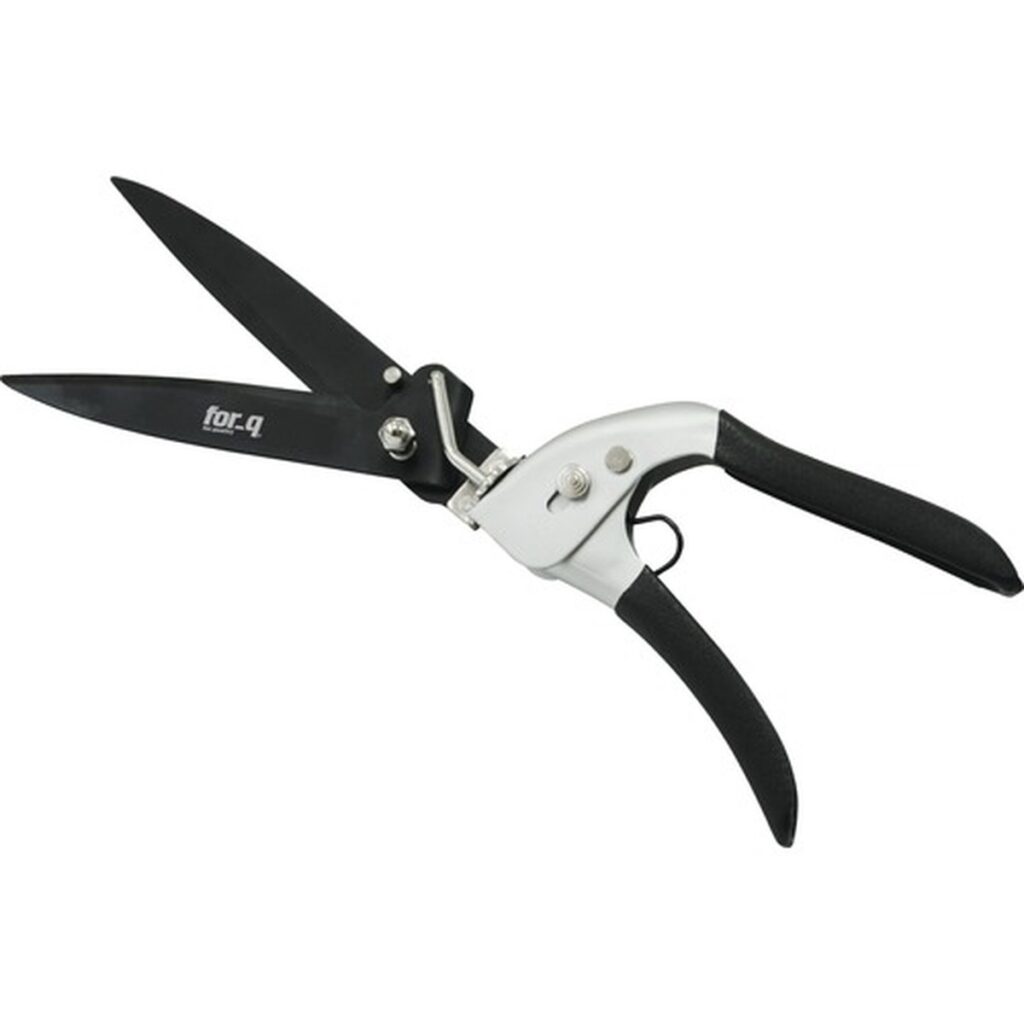 Foarfecă gazon for_q, cap rotativ 180°, oțel carbon