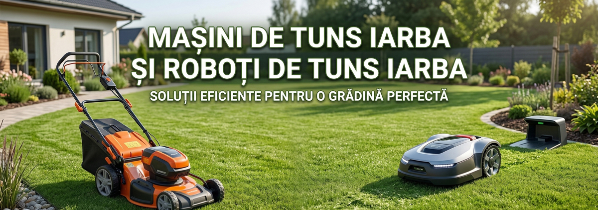 masini si roboti de tuns iarba