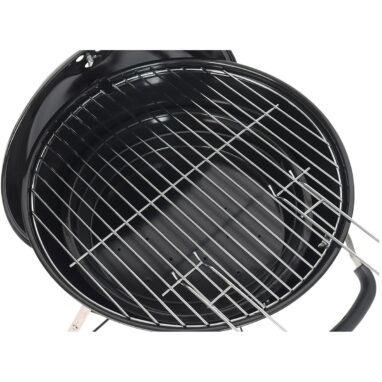 Grătar pe cărbuni PAMOLA - Diametru 43 cm, Mobil, Negru