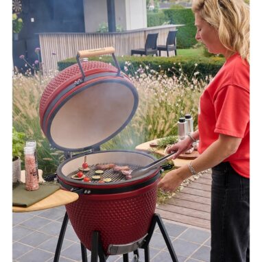 Gratar carbuni GoodHome Sagami Kamado, D55 cm, Rosu