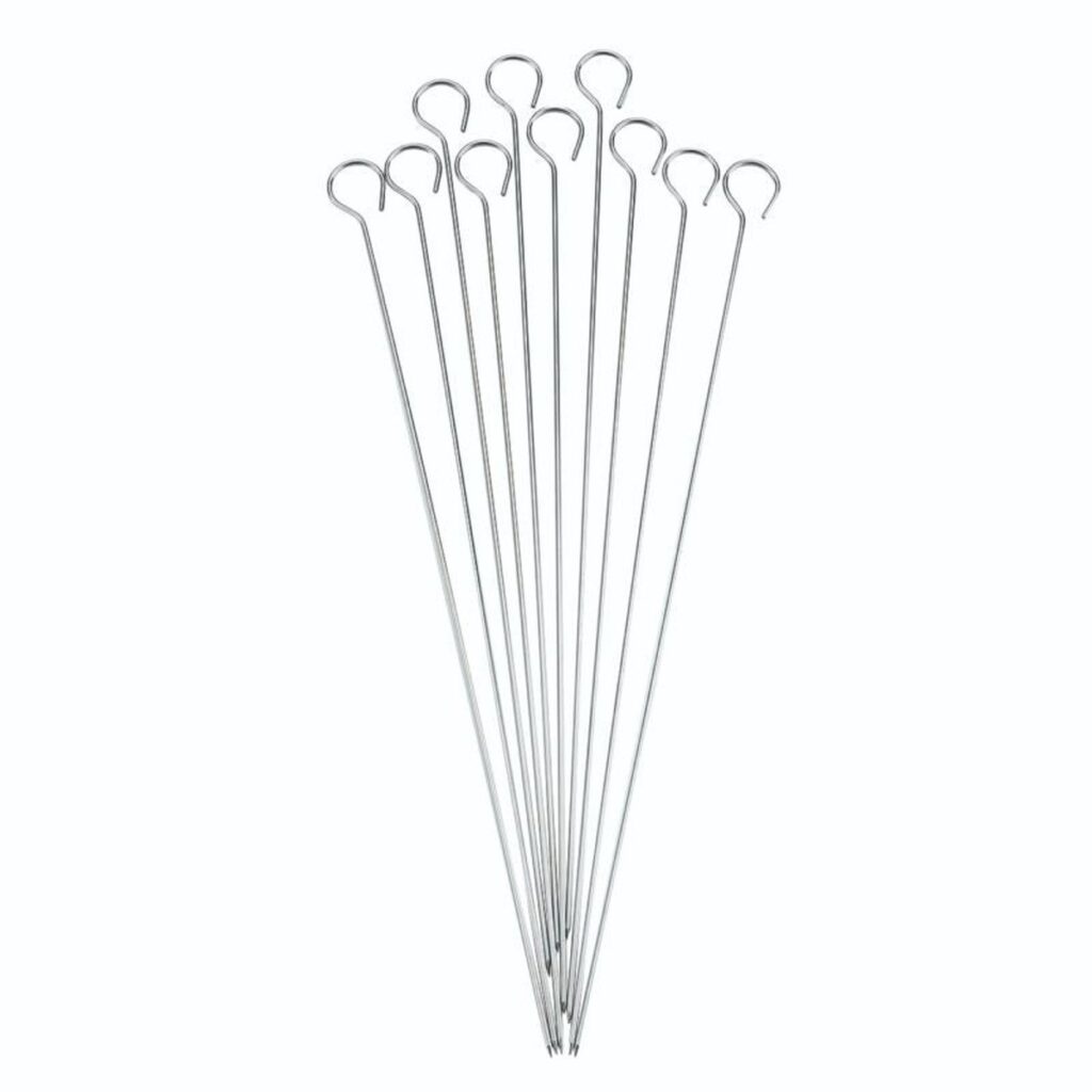 Set 10 bețișoare frigărui Naterial, oțel, 400 mm