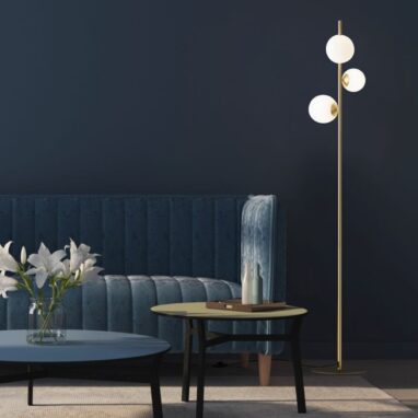 Lampadar Callas Alb/Auriu, 3 x G9, 28 W, H 155 cm