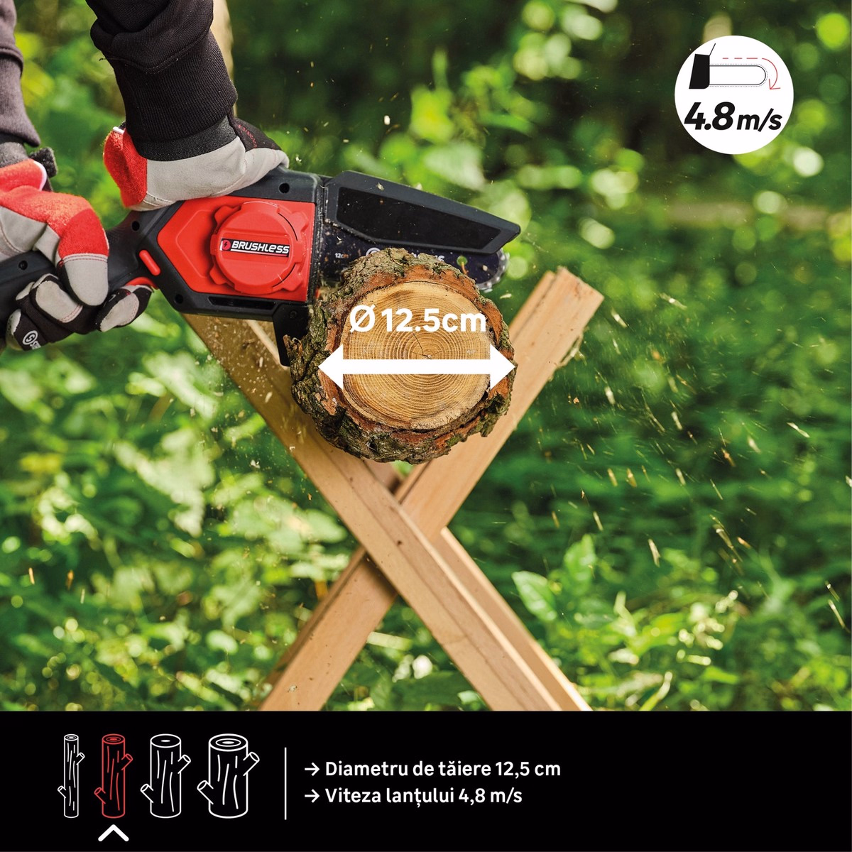 Fierastrau pe acumulator Sterwins 18V, lama 15.8 cm, 1.56 kg
