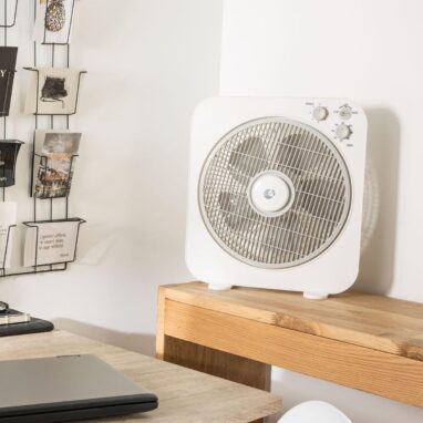 Ventilator de birou Equation Box, 40 W, 30 cm, 3 viteze, Gri