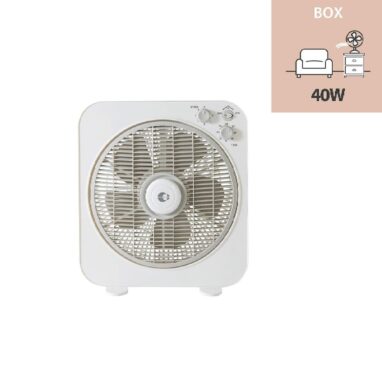 Ventilator de birou Equation Box, 40 W, 30 cm, 3 viteze, Gri