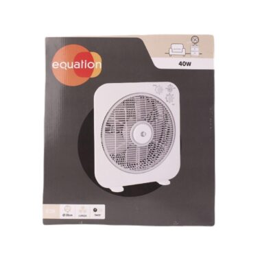 Ventilator de birou Equation Box, 40 W, 30 cm, 3 viteze, Gri