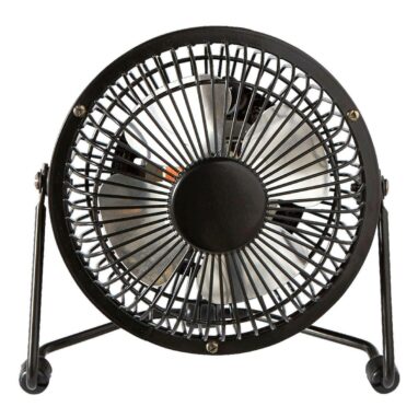 Ventilator mini de birou Equation Lara, 15 W, Ø 10 cm, Negru