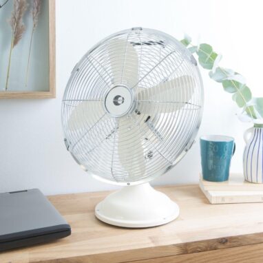 Ventilator de birou Equation Mini Cooma 40 W 30 cm Crem