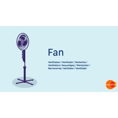Ventilator de birou Equation Mini Cooma 40 W 30 cm Crem