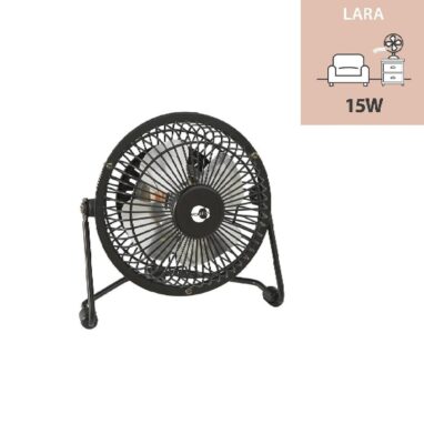 Ventilator de birou Equation Lara, 15 W, Ø 10 cm, Argintiu