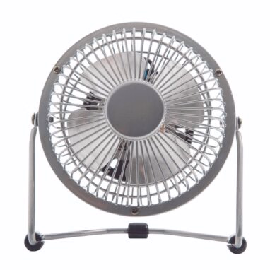 Ventilator de birou Equation Lara, 15 W, Ø 10 cm, Argintiu