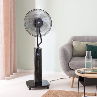 Ventilator cu picior Equation, pulverizator apa, 70 W, 40 cm