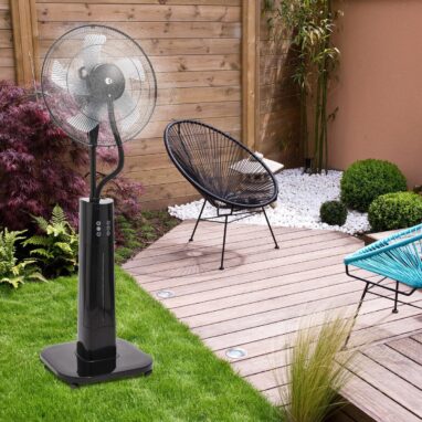 Ventilator cu picior Equation, pulverizator apa, 70 W, 40 cm