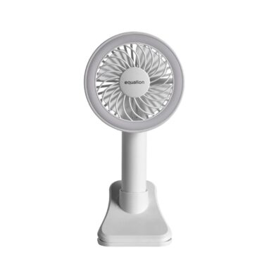 Ventilator portabil Equation Crab, LED, USB, 5 W, alb